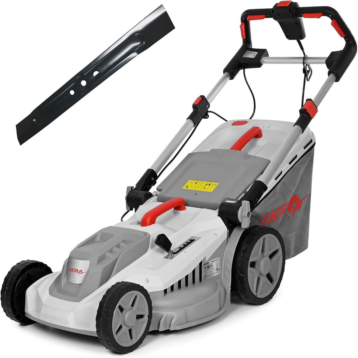 Ikra tondeuse à gazon, 2000 W, 43 cm, Gris/Noir, électrique IERM 2043T, Lames de Rechange