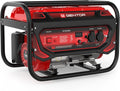 GENTOR groupe électrogène, 2x 230, 1x 12, Rouge/Noir, Générateur d'électricité de secours essence silencieux 2200 Watt 7.0PS