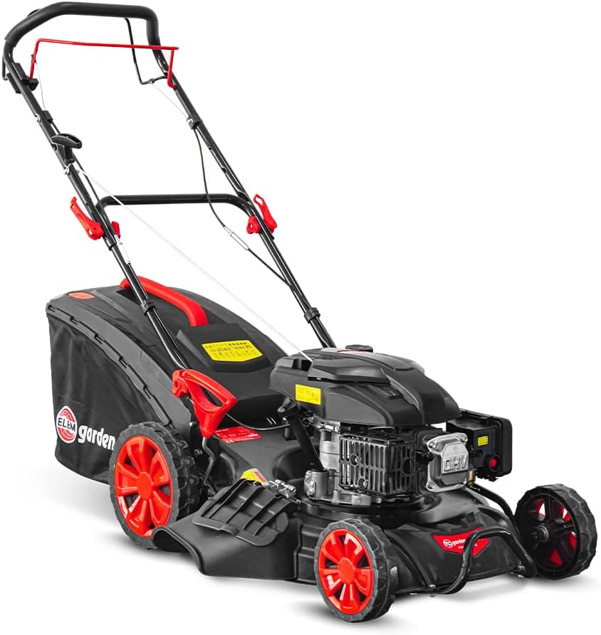 ELEM GARDEN TECHNIC Tondeuses sur coussin d'air, 173CC / 3Kw, 508 mm, Noir/Gris