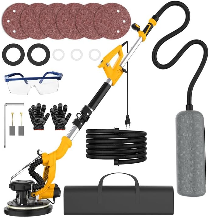 XOQUAI Ponceuses à disque, 950 W, Noir/Gris, Ponceuse Girafe, Système de vidange automatique & vitesse à 9 niveaux