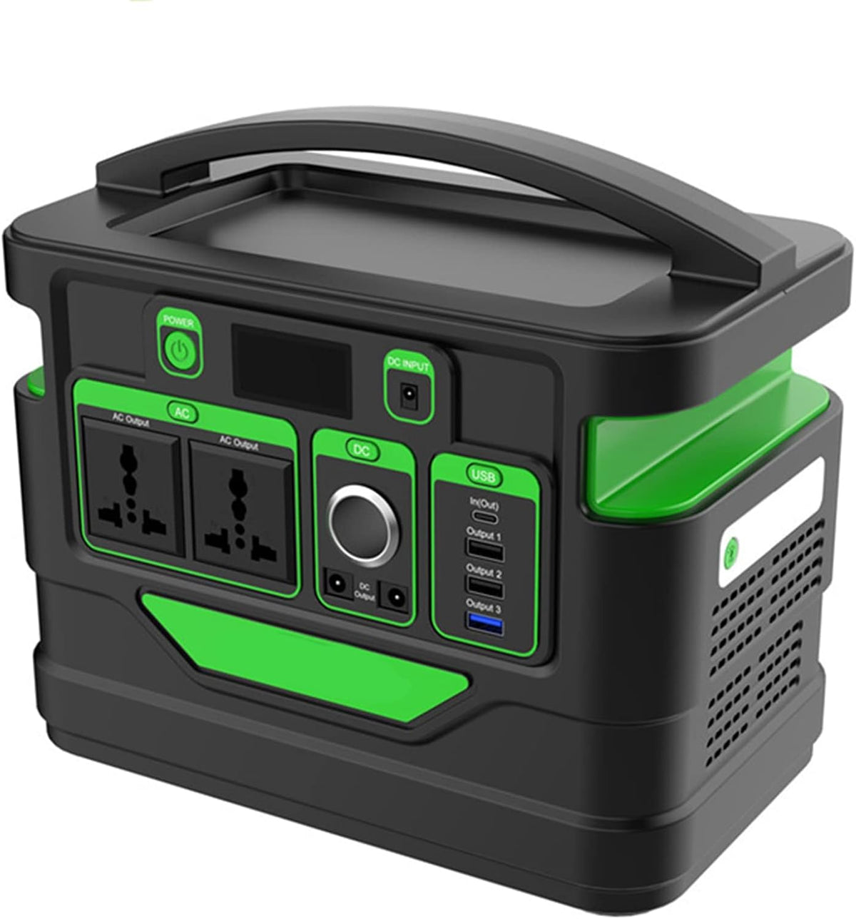 HTDRE groupe électrogène, 500 W, Noir/Vert, Centrale électrique Portable d'extérieur, générateur Grande capacité