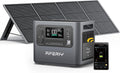 AFERIY groupe électrogène, 2400 W, 200 W, 2048 Wh, Noir, Generateur Electrique, Panneau Solaire Portable, Batterie Nomade