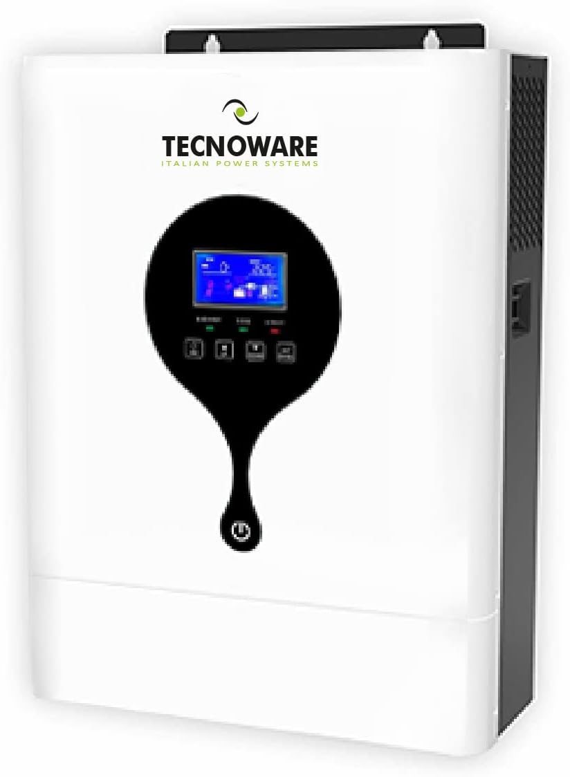 Tecnoware Power Systems onduleur, 120 V, 450 V, Blanc, - Hybride Solaire 3500VA, Onde Sinusoïdale Pure, Chargeur de Batterie Intelligent