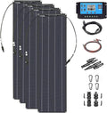 ORKHWJ panneau solaire, 4 x 200, 800 W, 18 V, Bleu/Gris, Système de Panneaux solaires Hors réseau W, monocristallin avec contrôleur de Charge 40 A