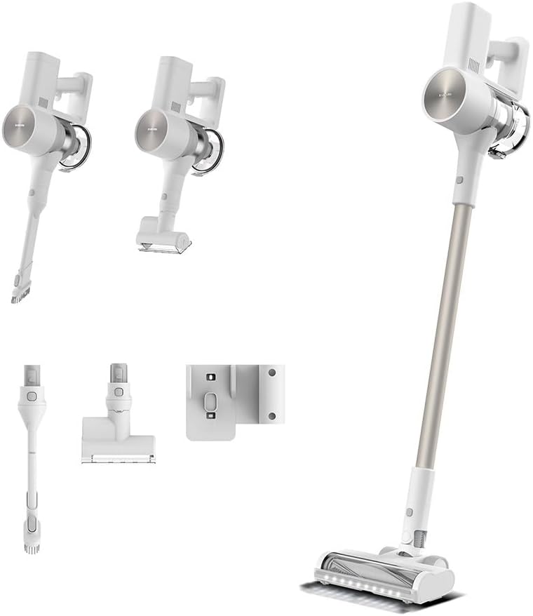 XIAOMI aspirateur balai sans fil, Blanc/Gris, 25000 Pa/150 AW, Jusqu'à 60 Min