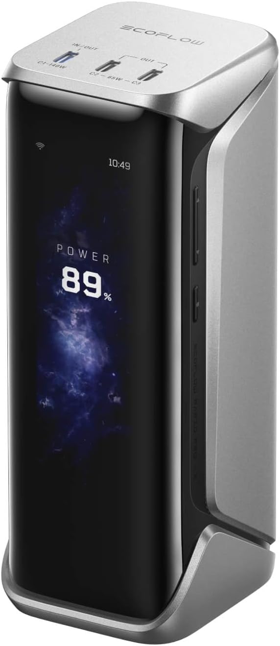 EF ECOFLOW Batteries externes, 140 W, 320 W, Noir/Gris, EcoFlow RAPID Pro X Batterie externe 27, charge jusqu'à