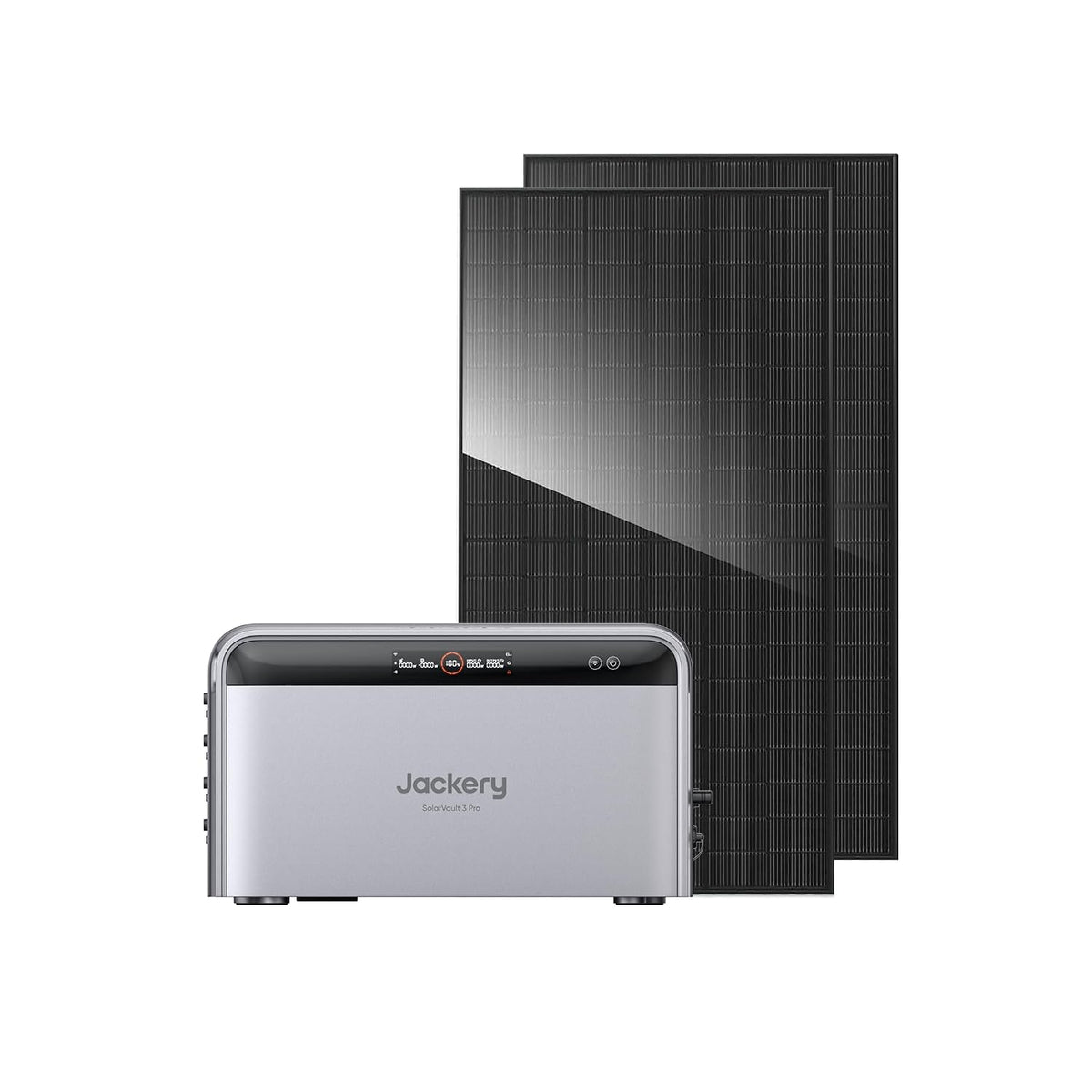 Jackery Systèmes connectés au réseau, 2×500, 4000 W, Noir/Gris, SolarVault 3 Pro Kit Solaire Balcon avec Batterie