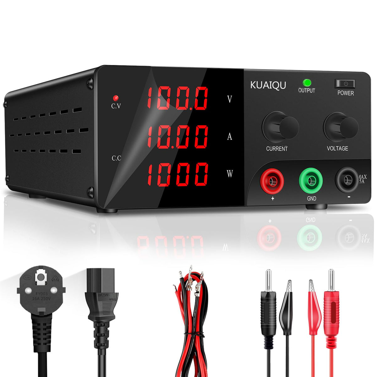 KUAIQU Blocs d'alimentation, 100 V, 1000 W, Noir/Blanc
