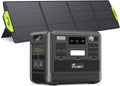 FOSSiBOT groupe électrogène, 200 W, 2048 Wh, 230 V, 2400 W, Noir/Gris, Générateur solaire avec panneau solaire