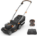 WORX tondeuse à gazon, 2*20 V, 40 V, 600 m, 37 cm, 40 L, Noir/Blanc, sans Fil WG737E, Surface Max de ², Coupe jusqu'aux Bordures
