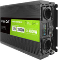 Green Cell convertisseur de tension, 2000 W, 4000 W, 12 V, 230 V, Vert, Onde Sinusoïdale Pure, PowerIn er DC AC