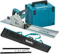 Makita Scies plongeantes, 240 V, 165 mm, 1,5 m, Bleu/Gris, Scie plongeante avec 1 rail de guidage de + étui et sac de rail - SP6000J1