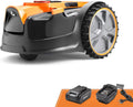 Lawnmaster tondeuse à gazon, 2 Ah, Noir/Gris