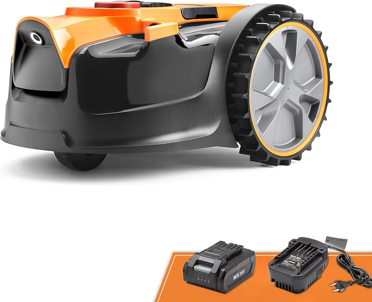 Lawnmaster tondeuse à gazon, 2 Ah, Noir/Gris