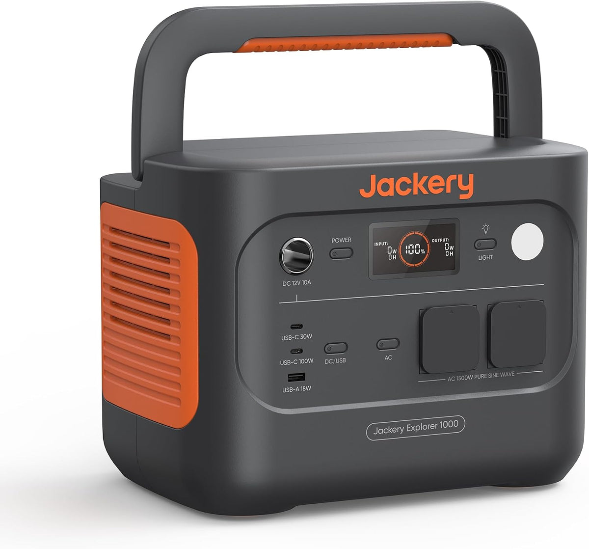 Jackery groupe électrogène, 1070 Wh, 1500 W, Noir/Gris, Station Électrique Portable Explorer 1000 v2, Batterie LiFePO4