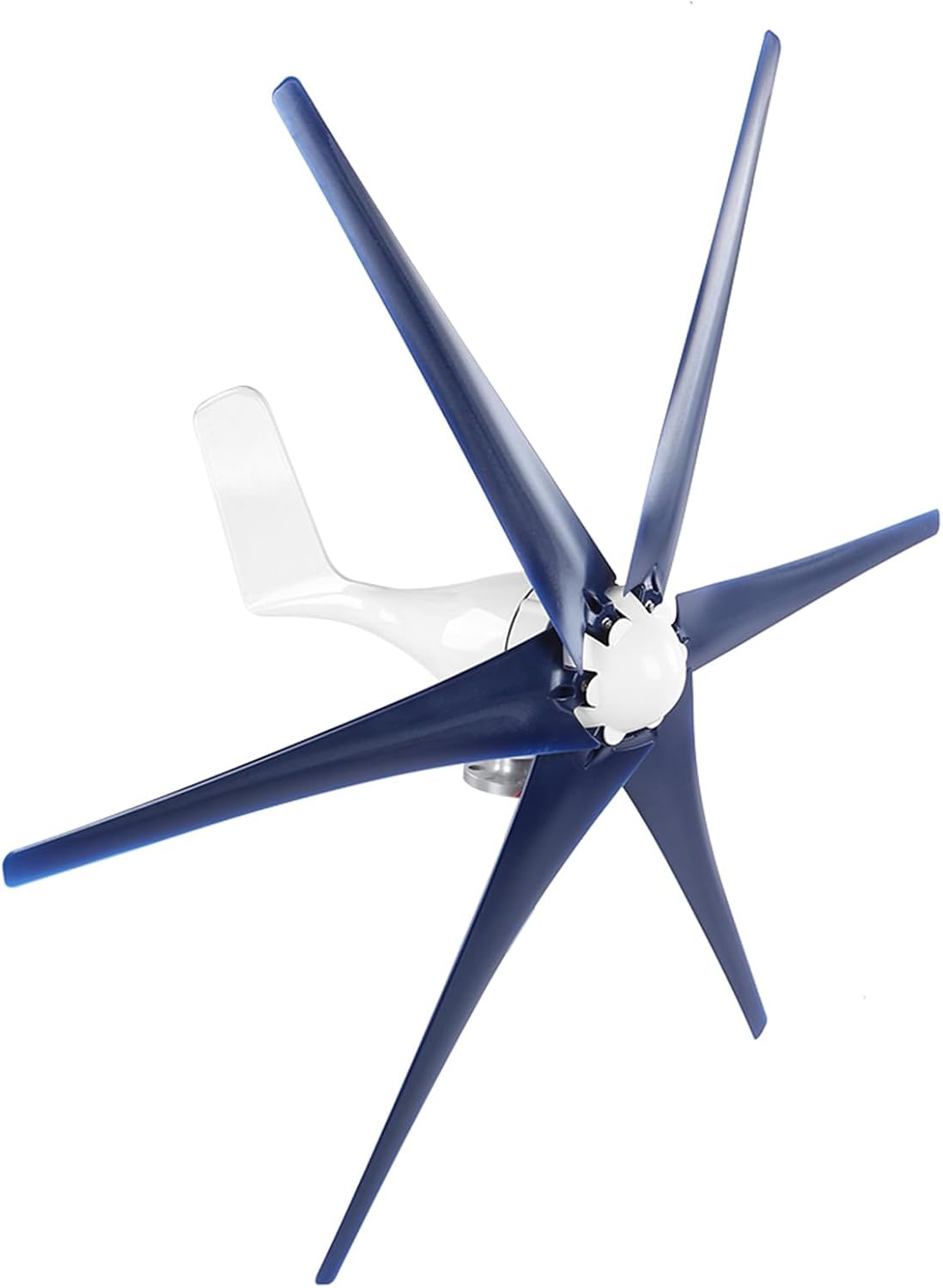 FTVOGUE groupe électrogène, 200 W, 200 W, 12 V, 24 V, 24 V, Blanc/Bleu, Générateur éolien, Mini éolienne en Alliage avec 6 Pales