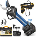SWANSOFT Sécateurset ciseaux, 40 mm, 21 V, 1050 W, Noir/Gris, PRU40 Secateur Electrique Professionnel, 4Ahx2 Sécateur Électrique Sans Fil
