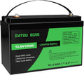 DATOUBOSS batterie, 12 V, 100 Ah, 1280 Wh, Bleu, lithium avec BMS 100A, 4500-15000 cycles profonds, prise en charge en connexion série/parallèle