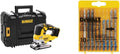 DeWalt Scies sauteuses, 18 V, 3200 tr/min, 135 mm, 10 mm, Marron/Noir, Scie Sauteuse Brushless XR Li-ion, Coffret TSTAK et Éclairage LED
