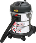 KS TOOLS aspirateur eau et poussière, 1400w, 20 L, Noir/Gris, 166.0500 - - - Avec Filtre pour Poussières Fines