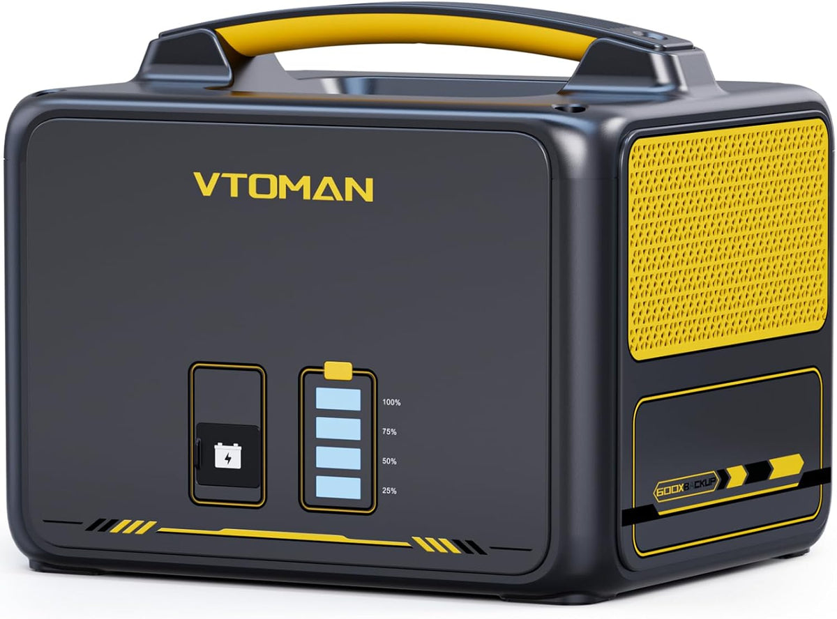 VTOMAN Groupes éléctrogènes, 640 Wh, Bleu/Noir, Jump 600X Batterie Supplémentaire LiFePO4 Batterie