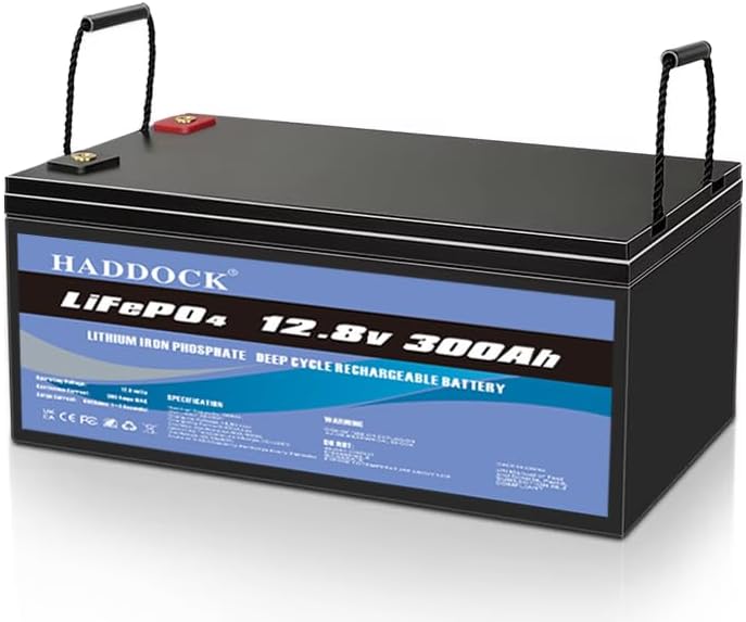 Generisch batterie, 3840 Wh., 12 V, 300 Ah, Bleu/Noir
