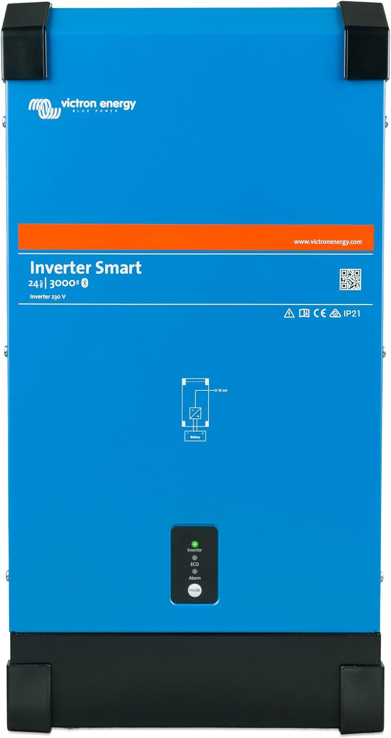 Victron Energy Transformateurs, 24 V, 230 V, Bleu, 3000VA Smart CA Convertisseur à Onde Sinusoïdale Pure