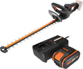 WORX Taille-haies, 20 V, 4 Ah, 56 cm, 27 mm, Noir/Blanc, Pack Nitro sans Fil WG263E.9 + Kit Batterie, Chargeur Rapide