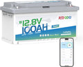 Redodo batterie, 12 V, 100 Ah, 1280 Wh, 188 mm, Blanc/Gris