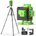 Huepar Traceurs de ligne laser, 150 cm, Vert/Blanc, Niveau Laser Chantier Autonivelant 360° X 4 Avec Trépied