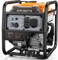 Mutaomay groupe électrogène, 4000 W, Noir/Gris, Générateur onduleur portable, générateur à cadre ouvert à gaz avec temps de fonctionnement long