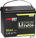 LANGZEIT BATTERIEN batterie, 12 V, 100 Ah, Noir/Gris, LANGZEIT lithium LiFePO4 panneau solaire portable
