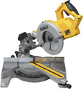 DEWALT Scies d'encadreur, 216 mm, 6300 tr/min, 1800 W, Argenté/Jaune, Plastique et Aluminium - Inclinaison de la Lame 48° - Lame Ø - Vitesse