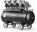 VEVOR Compresseurs d'air, 1030x375x710 mm / 40,6x14,8x28 pouces, 100 L, 3 kW, 198 L, 6,2 bar, Noir/Gris, Gonflage Pneus