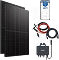 Haier onduleur, 880 W, 600 W, 800 W, 440 W, 5 m, Noir/Gris, Centrale solaire de balcon / avec 2 modules