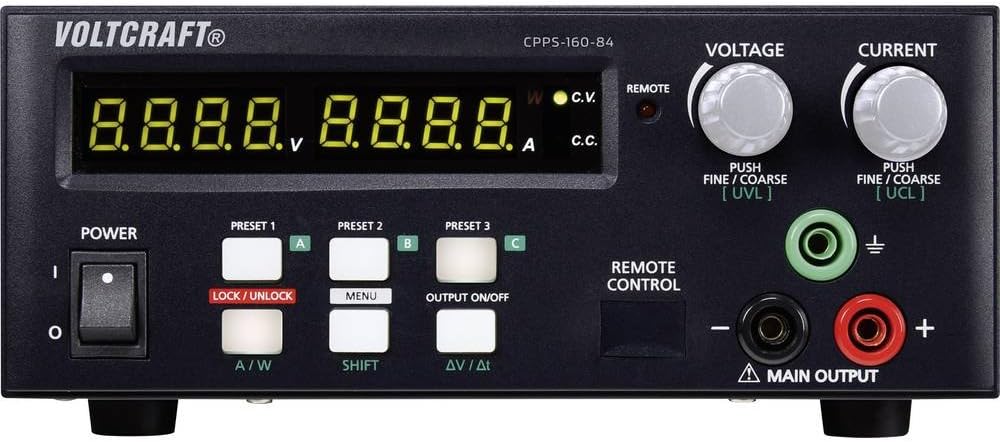 VOLTCRAFT Blocs d'alimentation, 84 V, 160 W, Noir/Gris, Alimentation de Laboratoire réglable CPPS-160-84 0.02- /DC 0.01-5 A