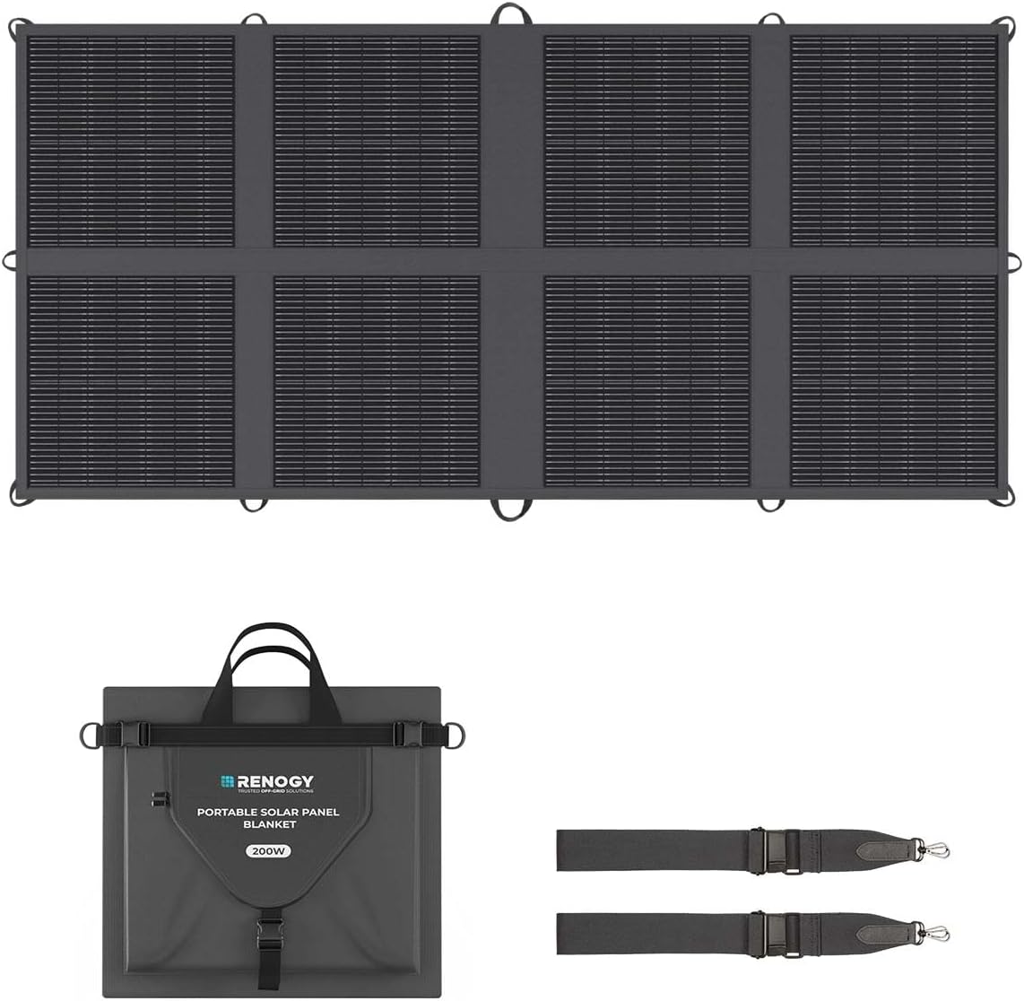 Renogy panneau solaire, 200 W, Noir, type N 25% haute efficacité, portable, activités de plein air indépendantes du réseau