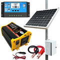 Kit onduleur, 4000 W, Gris/Noir, de panneau solaire avec batterie, Système d'alimentation hors réseau complet pour la maison