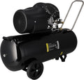 Dedra Compresseurs d'air, 100 L, 2300 W, 8 bar, 412 l, Noir/Gris, PANSAM Compresseur à air lubrifié, bicylindre en V