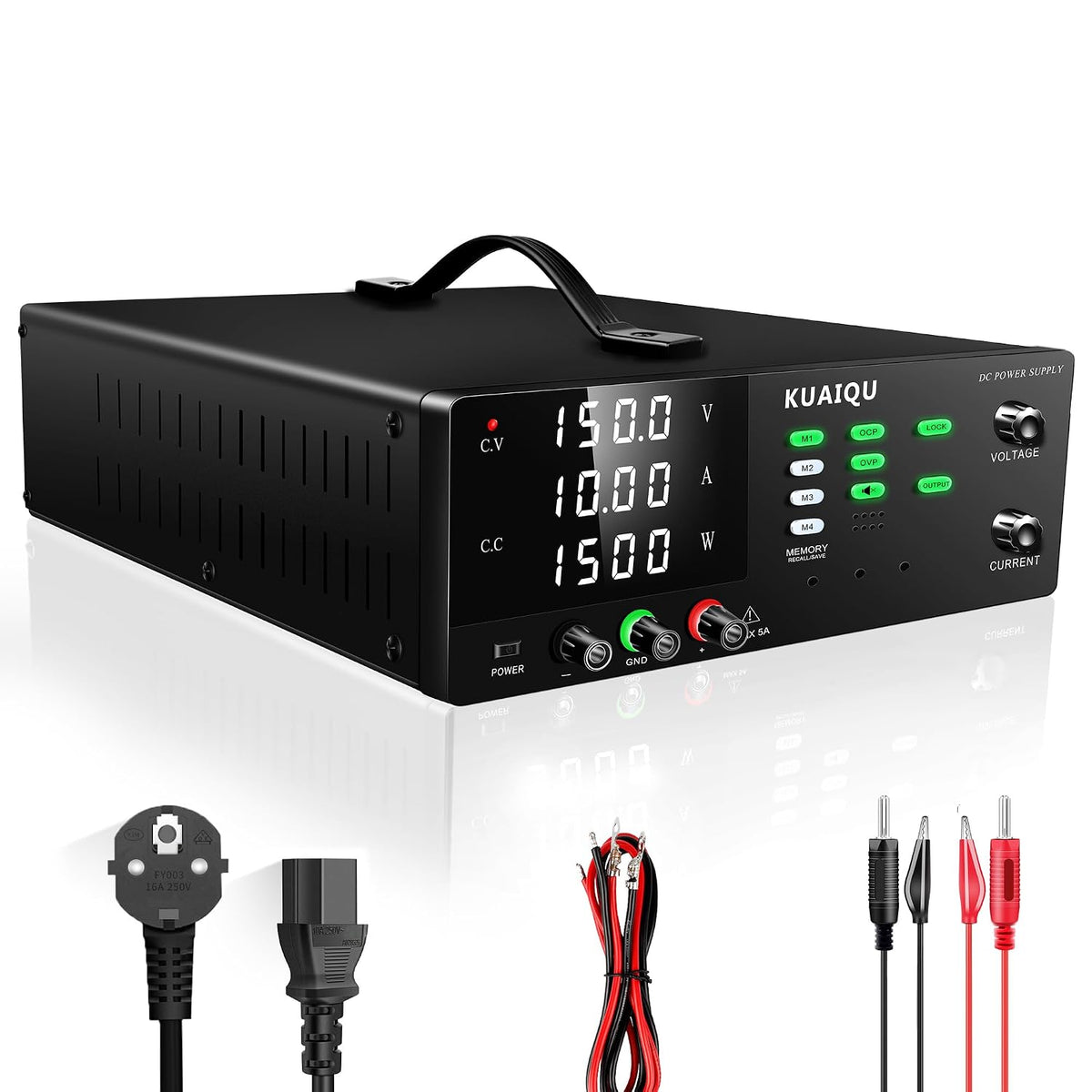 KUAIQU Blocs d'alimentation, 150 V, 1500 W, Noir/Blanc
