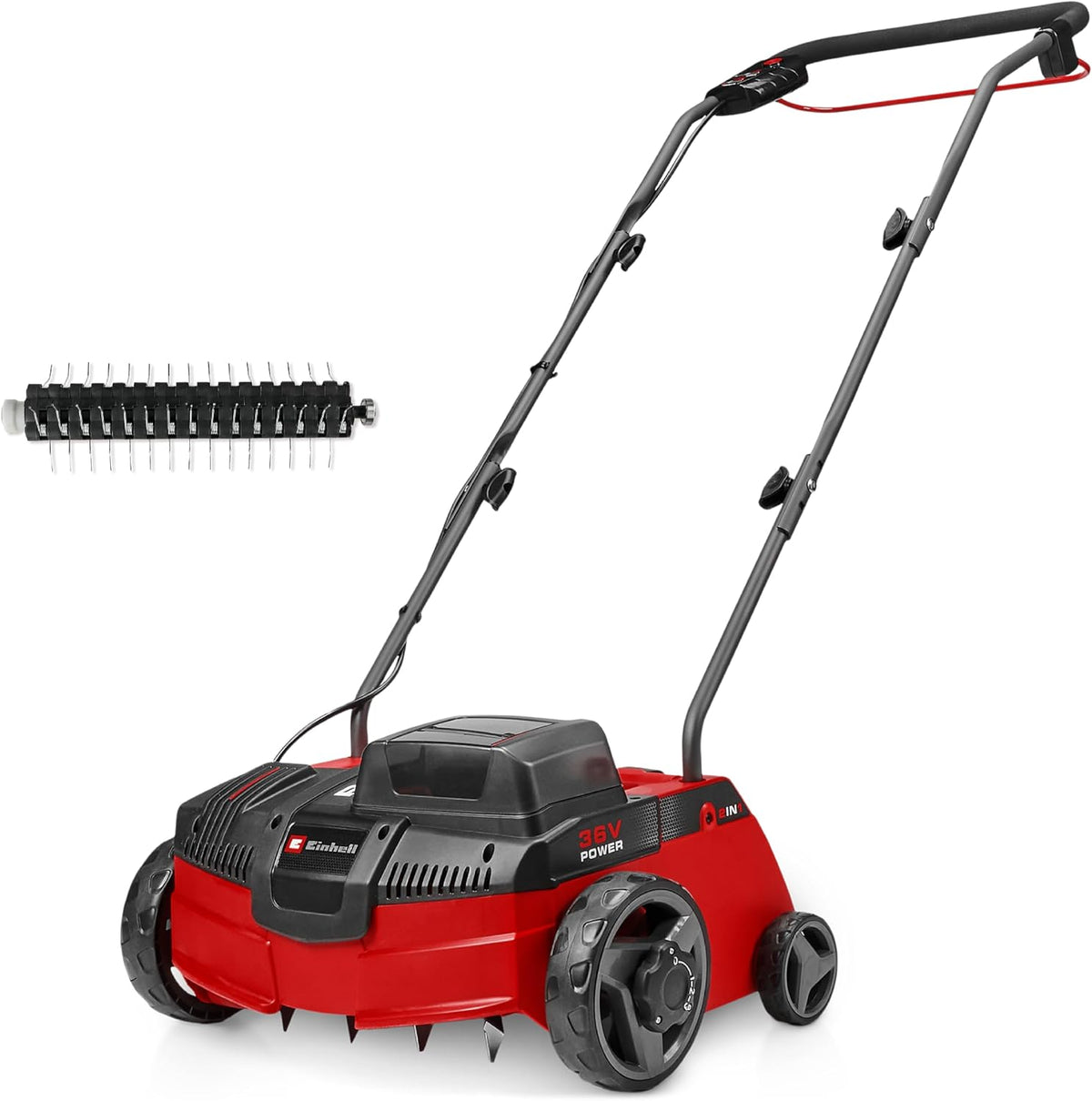 Einhell Scarificateurs, Blanc/Gris, Scarificateur-aérateur sans fil GC-SA 36/31 Li-Solo