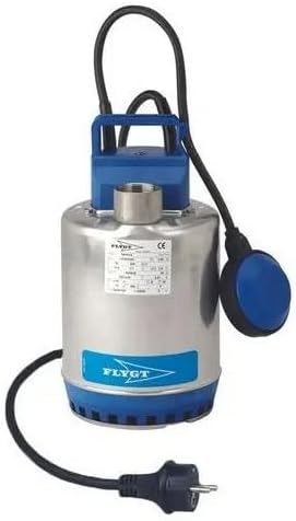 Xylem Pompes submersibles, 0,25 kW, 220 V, Gris/Bleu, Pompe vide cave Flygt Steelinox SXM2 jusqu'à 8, 1 m3/h monophasé
