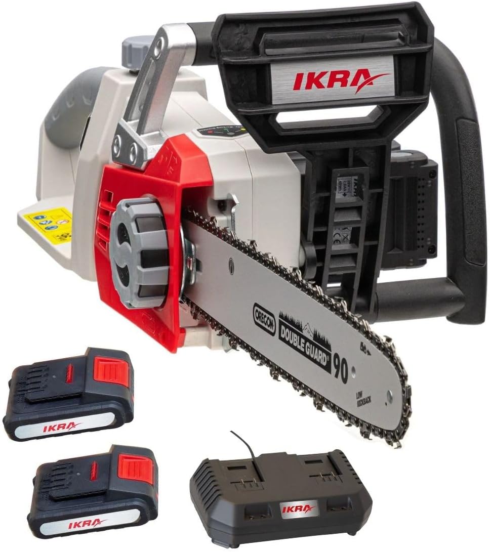 Ikra tronçonneuse, 40 V, 2x20, 2000 W, 35,5 cm, 2 Ah, Gris/Noir