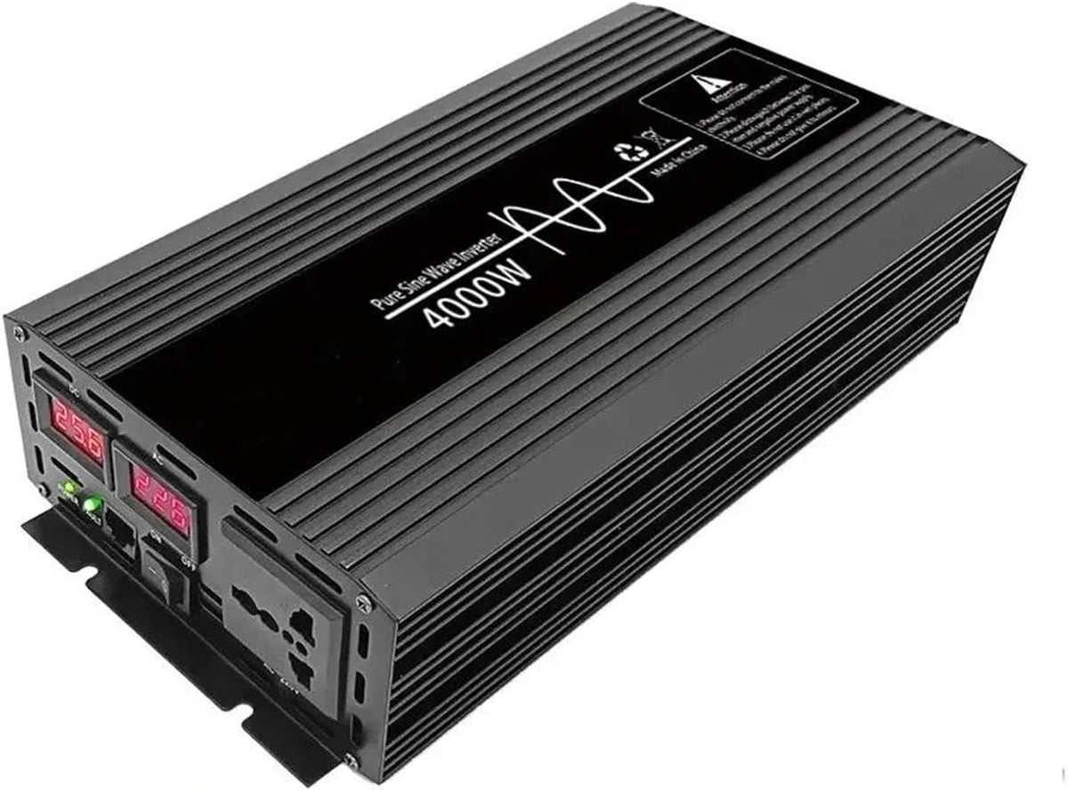 MAMEFVBB onduleur, 2000 W, 3000 W, 4000 W, 12 V, 220 V, Noir/Gris