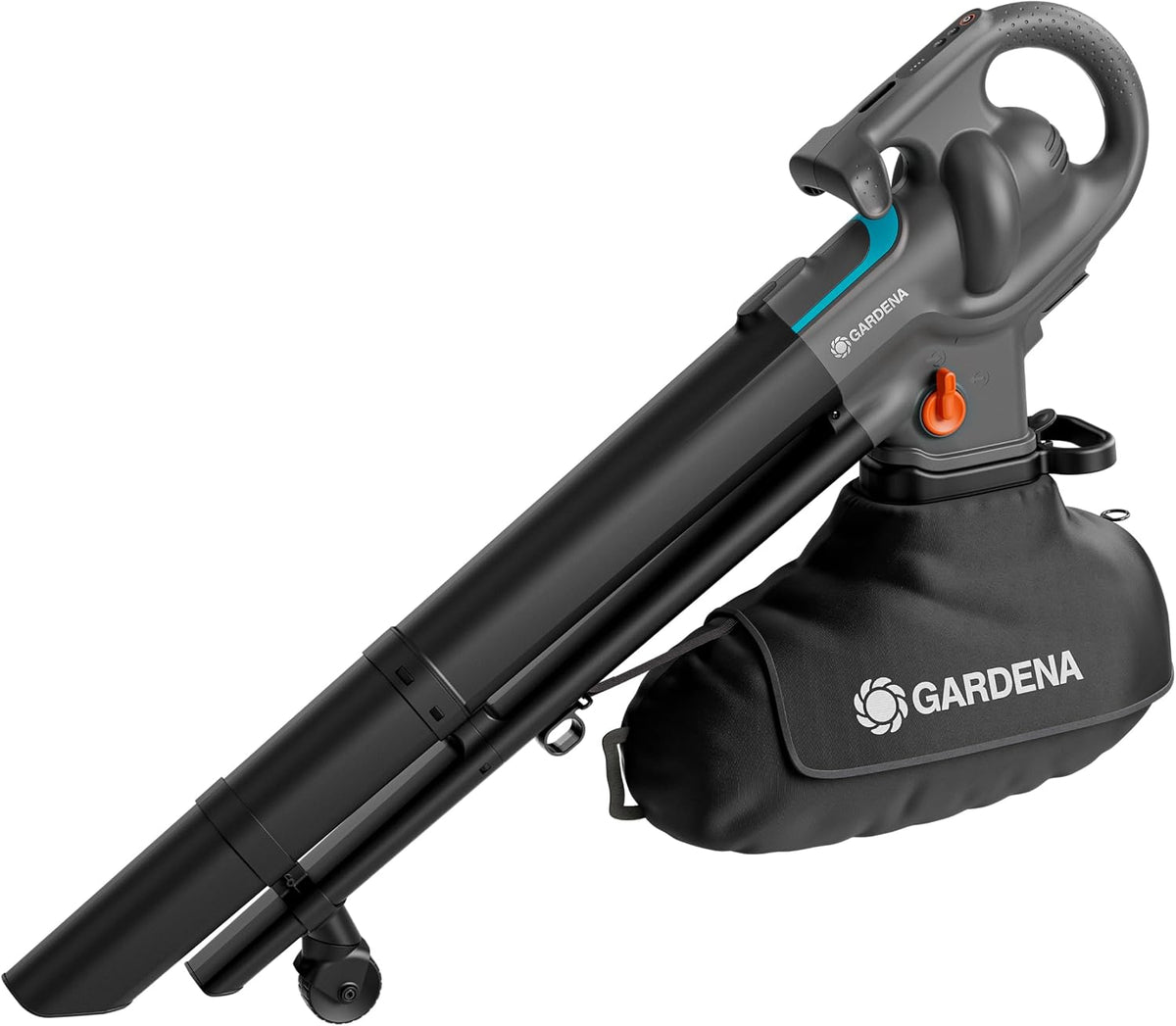 Gardena broyeur, 18 V, Noir/Gris, Changement de mode rapide, Vitesse réglable, Sac de ramassage (14895-55)