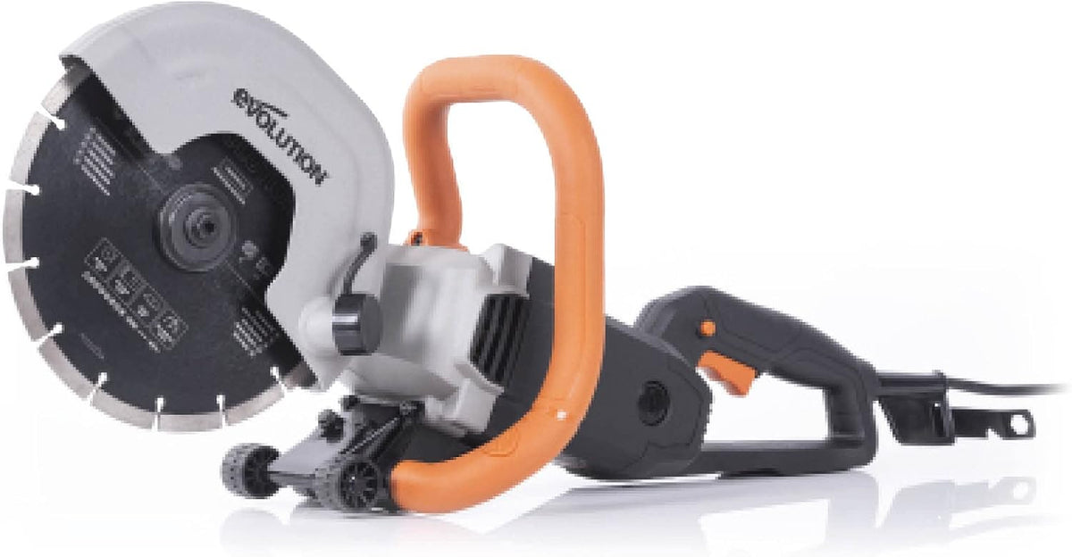 Evolution Power Tools Scies circulaires, 2000 W, 90 mm, 230 mm, Gris/Blanc, Scie à Béton Pour couper le Béton