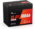 RVLithTime batterie, 12 V, 100 Ah, Noir/Rouge