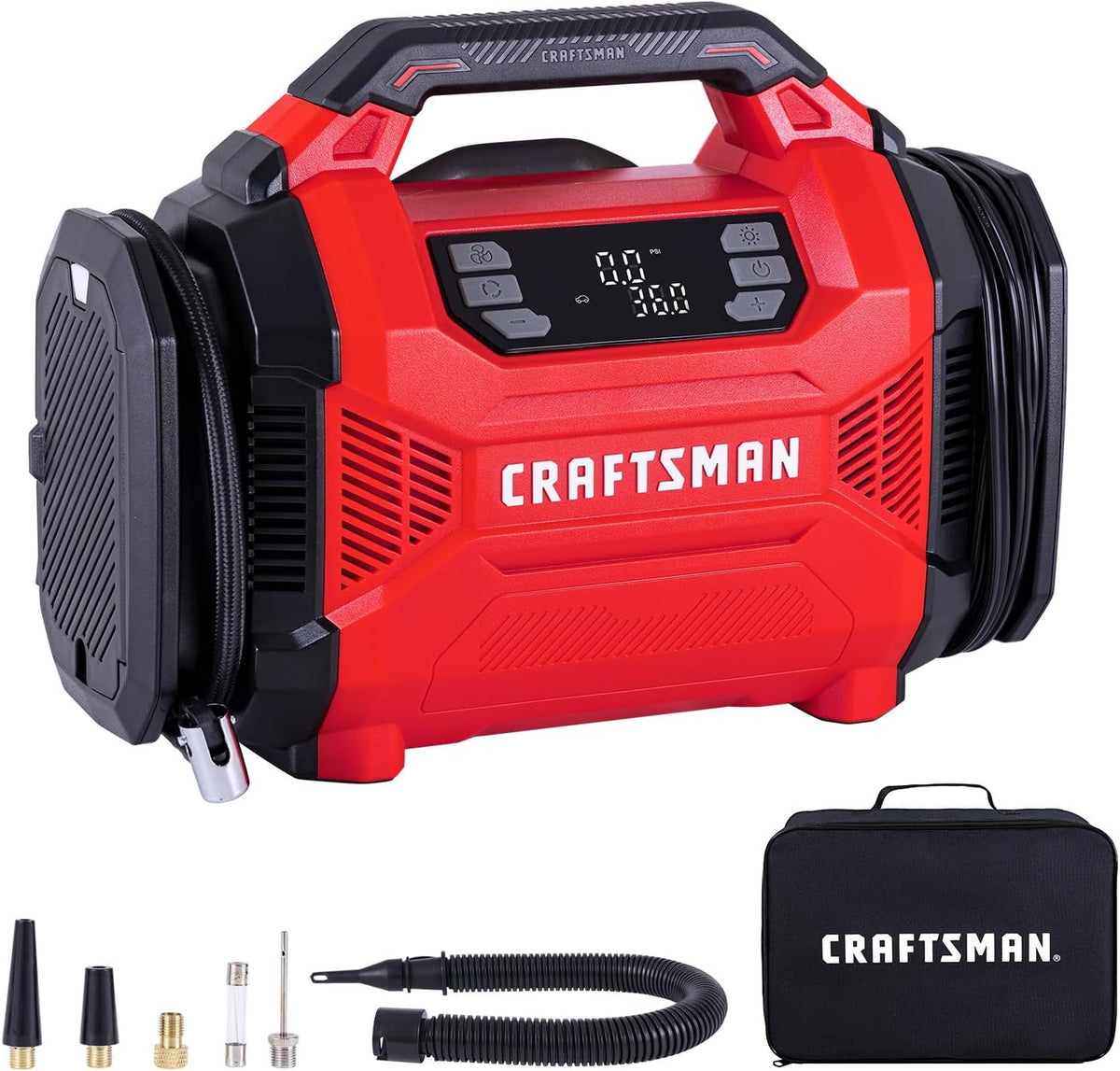 Craftsman Compresseurs d'air portatifs, 12 V, 120 V, Rouge/Noir