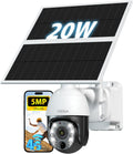Xega Caméras statiques, 4G, Noir/Blanc, 5MP【10X Zoom Optique】 Caméra Surveillance avec Carte SIM sans Fil