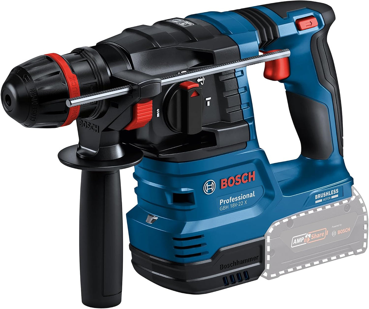 Bosch Professional Outils à béton, 18 V, Bleu/Noir, System perforateur sans-fil GBH -22 X
